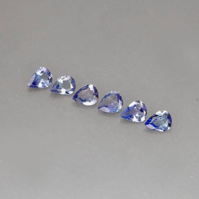 Gemas de tanzanita azul natural de  ct, en forma de pera, VS