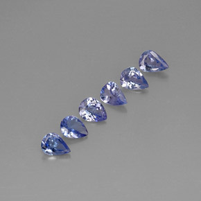 Gemas de tanzanita azul natural de  ct, en forma de pera, VS