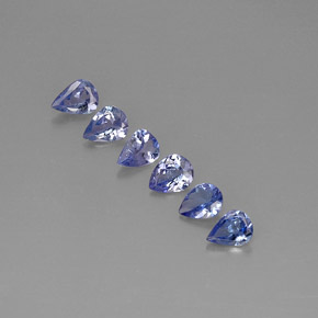 Gemas de tanzanita azul natural de  ct, en forma de pera, VS