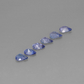 Gemas de tanzanita azul natural de  ct, en forma de pera, VS