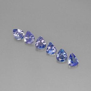 Gemas de tanzanita azul natural de  ct, en forma de pera, VS