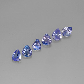 Gemas de tanzanita azul natural de  ct, en forma de pera, VS