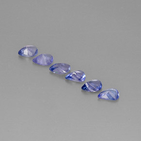 Gemas de tanzanita azul natural de  ct, en forma de pera, VS