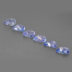 Gemas de tanzanita azul natural de  ct, en forma de pera, VS