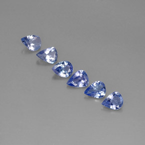 Gemas de tanzanita Azul violeta natural de  ct, En forma de pera, VS