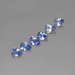 Gemas de tanzanita Azul violeta natural de  ct, En forma de pera, VS