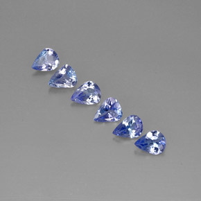 Gemas de tanzanita azul natural de  ct, en forma de pera, VS