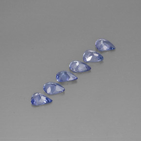 Gemas de tanzanita azul natural de  ct, en forma de pera, VS