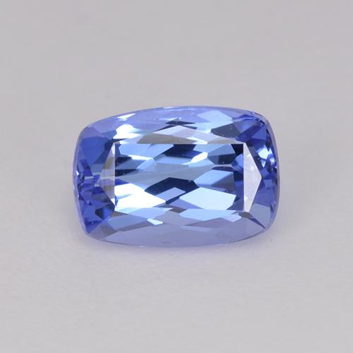 Tanzanita azul natural de 0,99 ct, corte cojín, VVS-VS