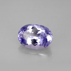 Tanzanita violeta natural de 2,46 ct, corte óvalo, VS