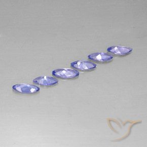 Gemas de Tanzanita Azul violeta natural de 1.88 ct, Marquesa, VVS-VS