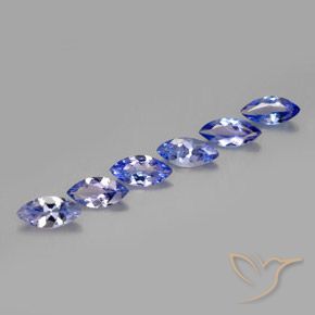 Gemas de Tanzanita Azul violeta intenso natural de 1.90 ct, Marquesa, VVS-VS