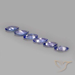 Gemas de Tanzanita Azul violeta intenso natural de 1.90 ct, Marquesa, VVS-VS