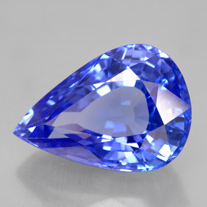 Tanzanita azul natural de 11,73 ct, en forma de pera, VVS-VS
