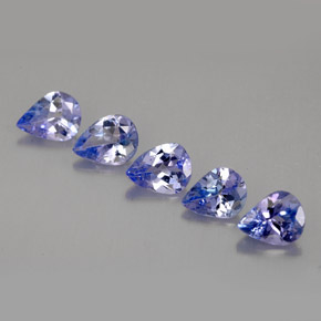 Gemas de tanzanita violeta natural de  ct, en forma de pera, VVS-VS