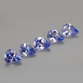 Gemas de tanzanita violeta natural de  ct, en forma de pera, VVS-VS