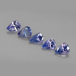 Gemas de tanzanita violeta natural de  ct, en forma de pera, VVS-VS
