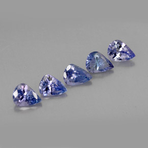 Gemas de tanzanita violeta natural de  ct, en forma de pera, VVS-VS