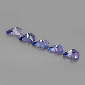 Gemas de tanzanita violeta natural de  ct, en forma de pera, VVS-VS