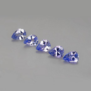 Gemas de tanzanita Violeta azulado natural de  ct, En forma de pera, VVS-VS