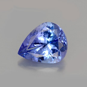 Tanzanita violeta natural de 3,23 ct, en forma de pera, VS
