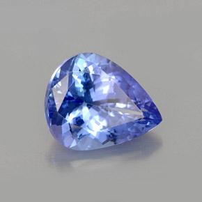Tanzanita violeta natural de 3,23 ct, en forma de pera, VS