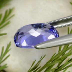 Tanzanita azul natural de 1,76 ct, corte cojín, VVS-VS