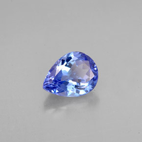 Tanzanita azul natural de 1,39 ct, en forma de pera, VVS-VS