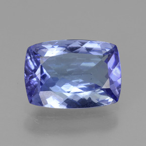 Tanzanita azul natural de 1,78 ct, corte cojín, VVS-VS