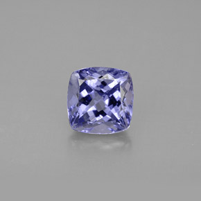 Tanzanita azul natural de 1,46 ct, corte cojín, VS