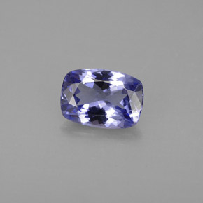 Tanzanita azul natural de 1,01 ct, corte cojín, VVS-VS