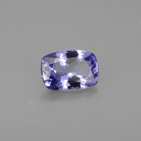 Tanzanita azul natural de 1,01 ct, corte cojín, VVS-VS