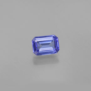 Tanzanita azul natural de 0,87 ct, corte esmeralda, VVS-VS
