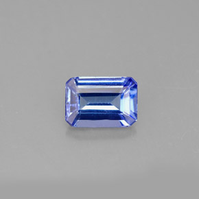 Tanzanita azul natural de 0,86 ct, corte esmeralda, VVS-VS