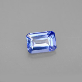 Tanzanita azul natural de 0,86 ct, corte esmeralda, VVS-VS