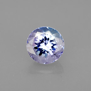 Tanzanita azul natural de 1,41 ct, corte redondo, VVS-VS