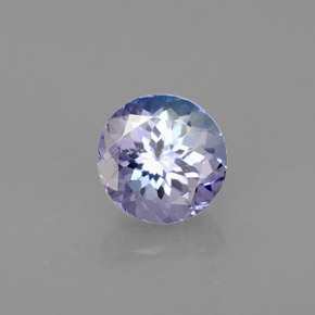 Tanzanita azul natural de 1,41 ct, corte redondo, VVS-VS