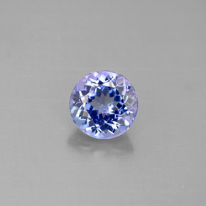 Tanzanita azul natural de 1,27 ct, corte redondo, VVS-VS