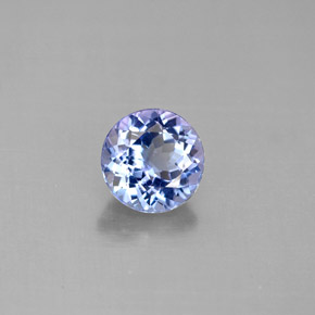 Tanzanita azul natural de 1,27 ct, corte redondo, VVS-VS