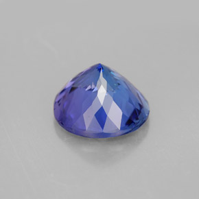 Tanzanita azul natural de 4,67 ct, corte redondo, VVS