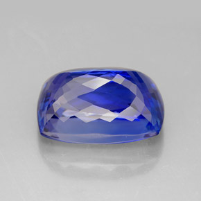 Tanzanita azul natural de 7,21 ct, corte cojín, VVS