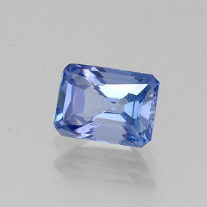 Tanzanita azul natural de 1,21 ct, corte esmeralda, VVS-VS
