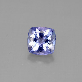 Tanzanita azul natural de 1,11 ct, corte cojín, VVS