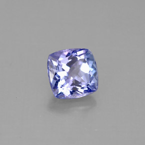 Tanzanita azul natural de 1,11 ct, corte cojín, VVS