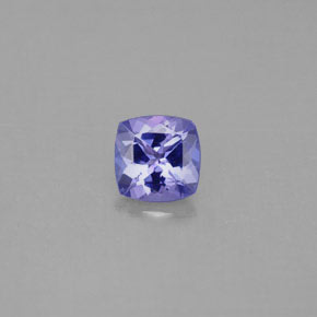 Tanzanita azul natural de 0,96 ct, corte cojín, VVS