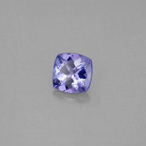 Tanzanita azul natural de 0,96 ct, corte cojín, VVS