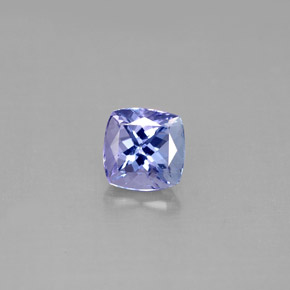 Tanzanita azul natural de 1,11 ct, corte cojín, VVS