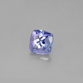 Tanzanita azul natural de 1,11 ct, corte cojín, VVS