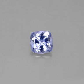Tanzanita azul natural de 0,90 ct, corte cojín, VVS