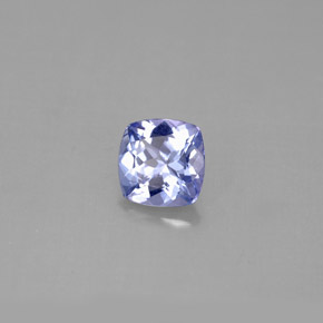 Tanzanita azul natural de 0,90 ct, corte cojín, VVS
